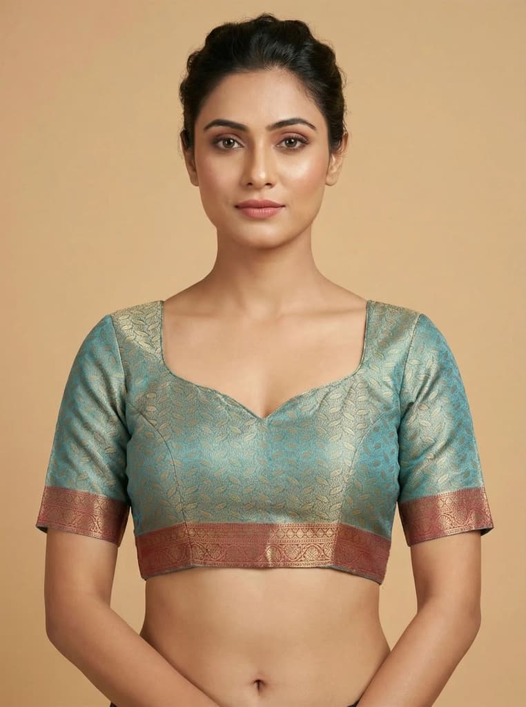 MIMOSA Women's Woven Design Kanjivaram Style Art Silk Saree with Blouse Piece - Ananda (SA00002477ANFREE) — photo 5