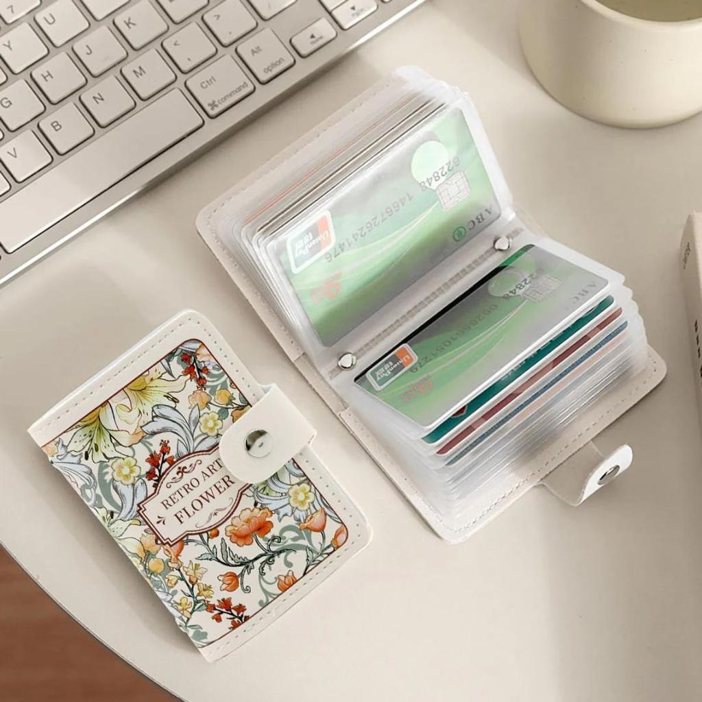 Floral Card Holder Organizer – Multi-Slot Compact Wallet — photo 2
