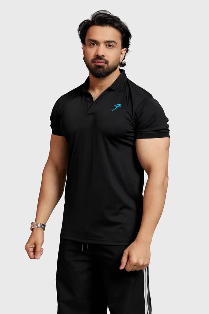 Obsidian Polo T-shirt Black — photo 5