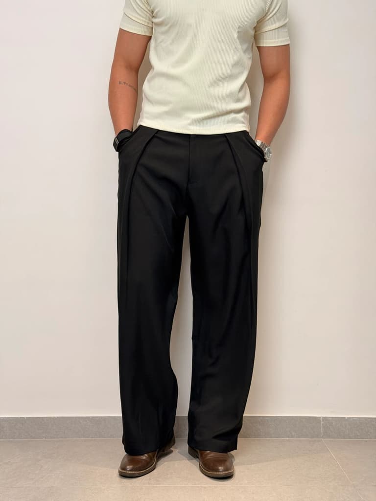 High Profile Pleat Straight Leg Trousers — photo 9