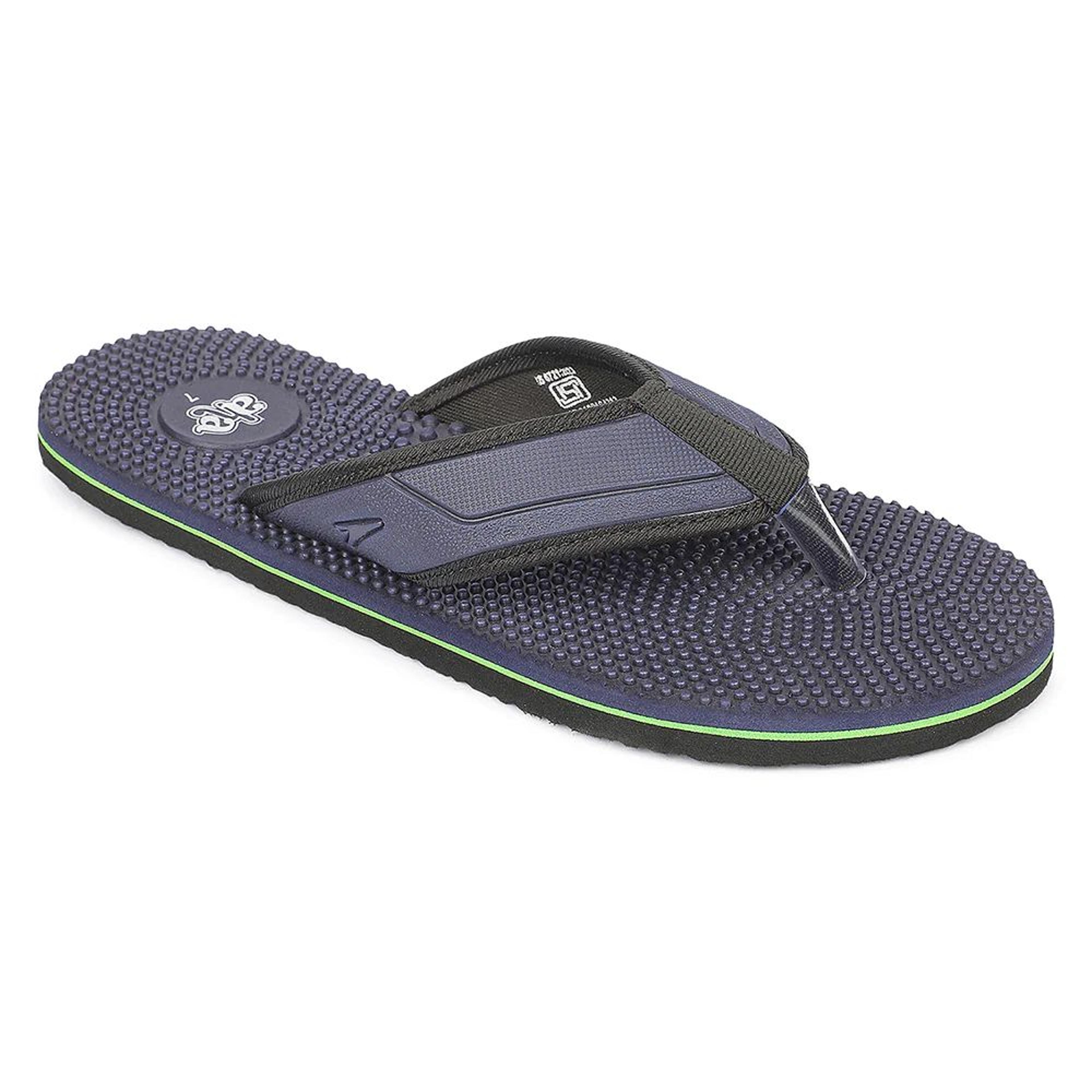 A-HA AGL-156E Teal Blue Casual Slip on Slippers for Men by Liberty