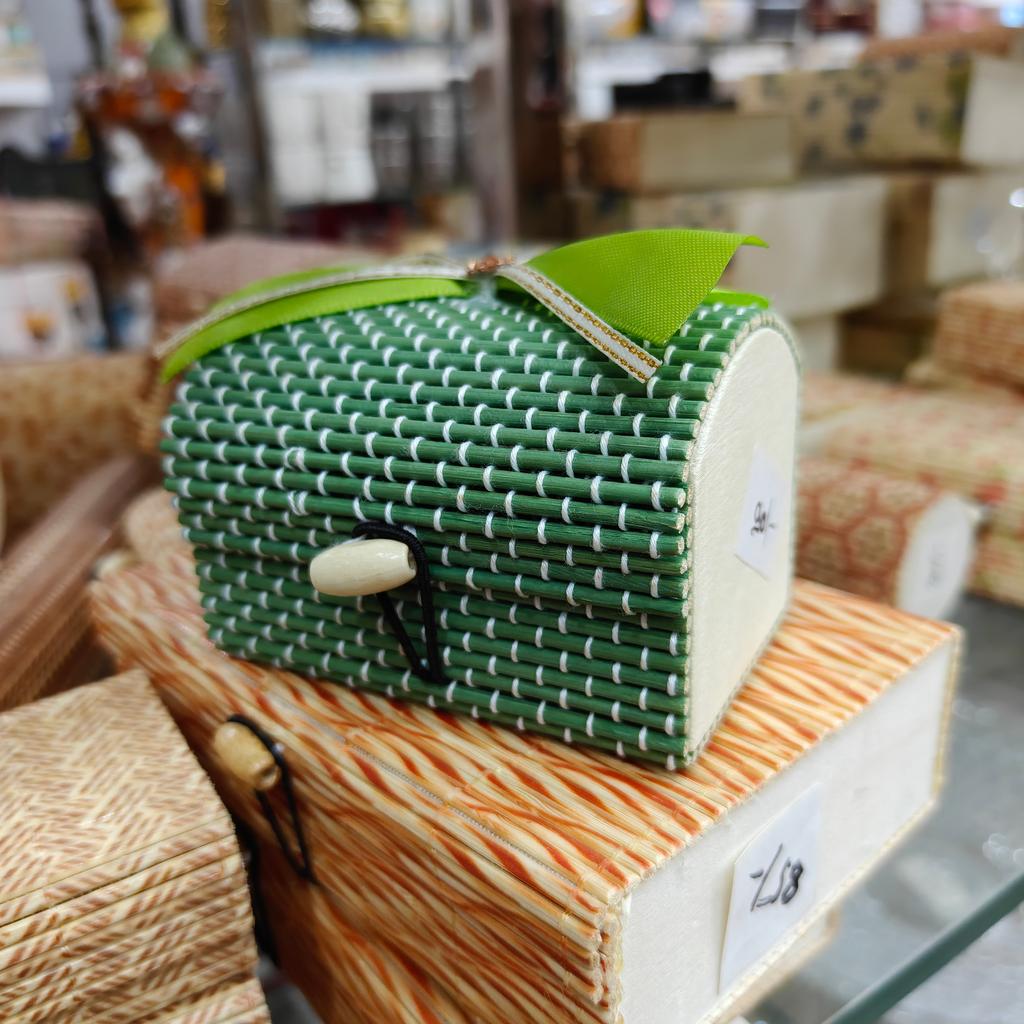 Green Leather Box | Storage | Organization | Decorative