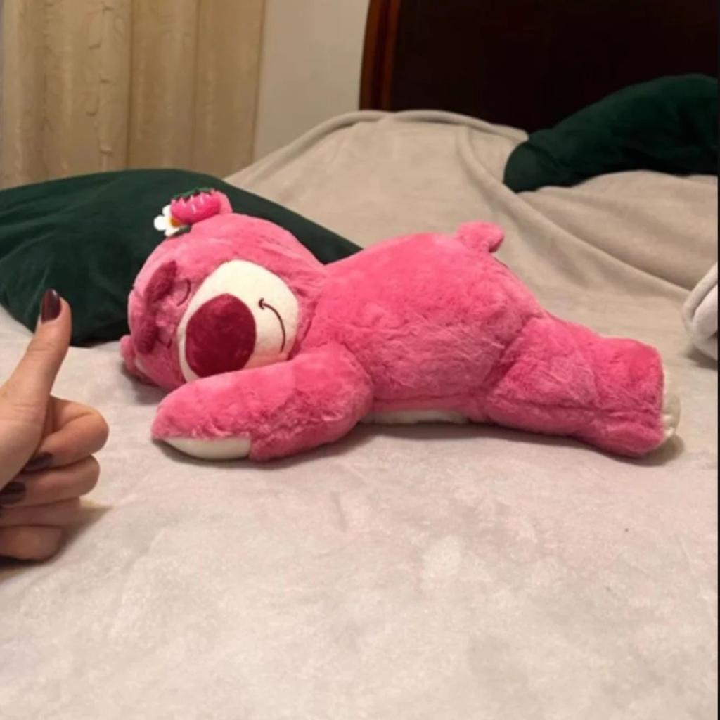 Sleepy Pink Bear Plush Pillow with Blanket — photo 4