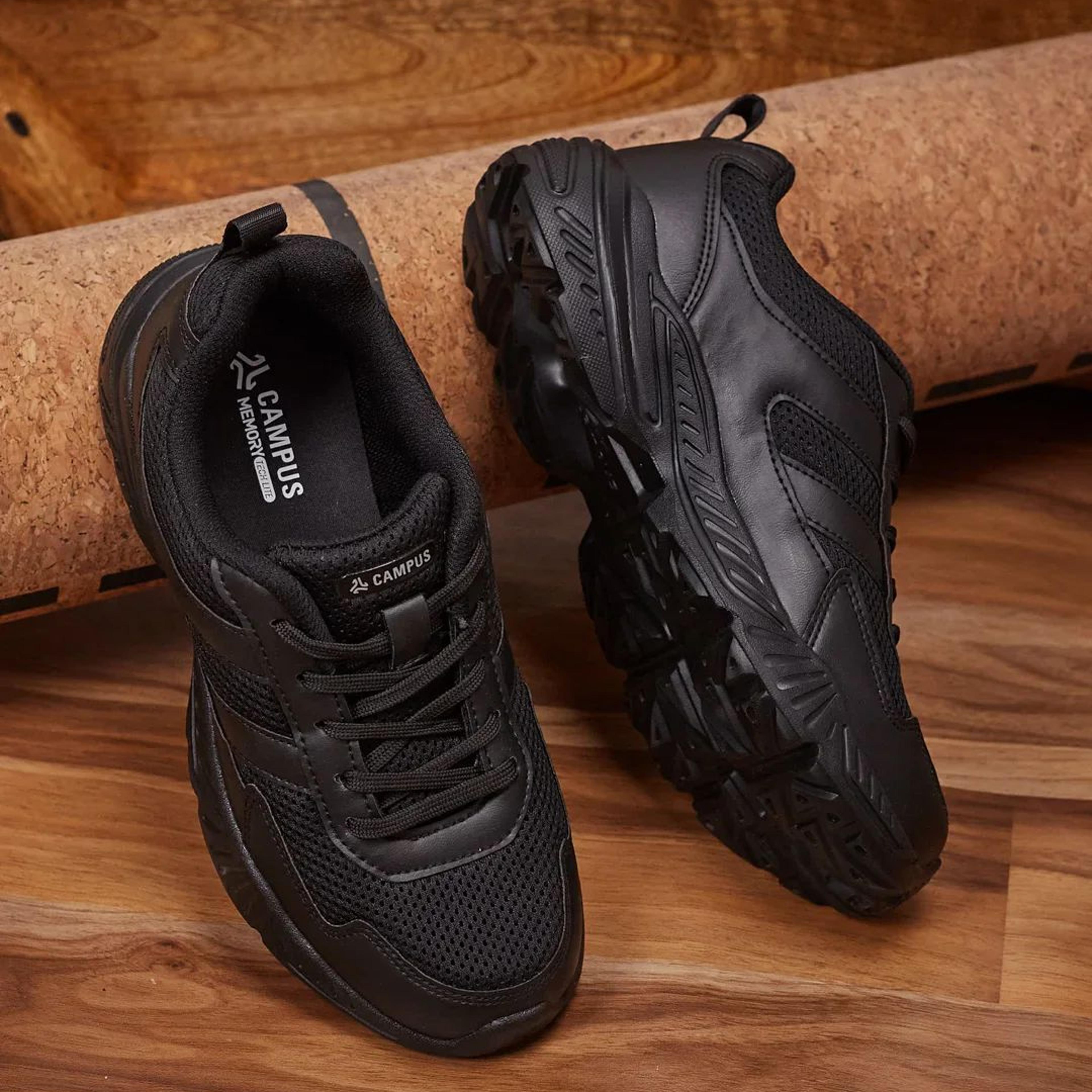 CS-26105C Black Child School Shoes