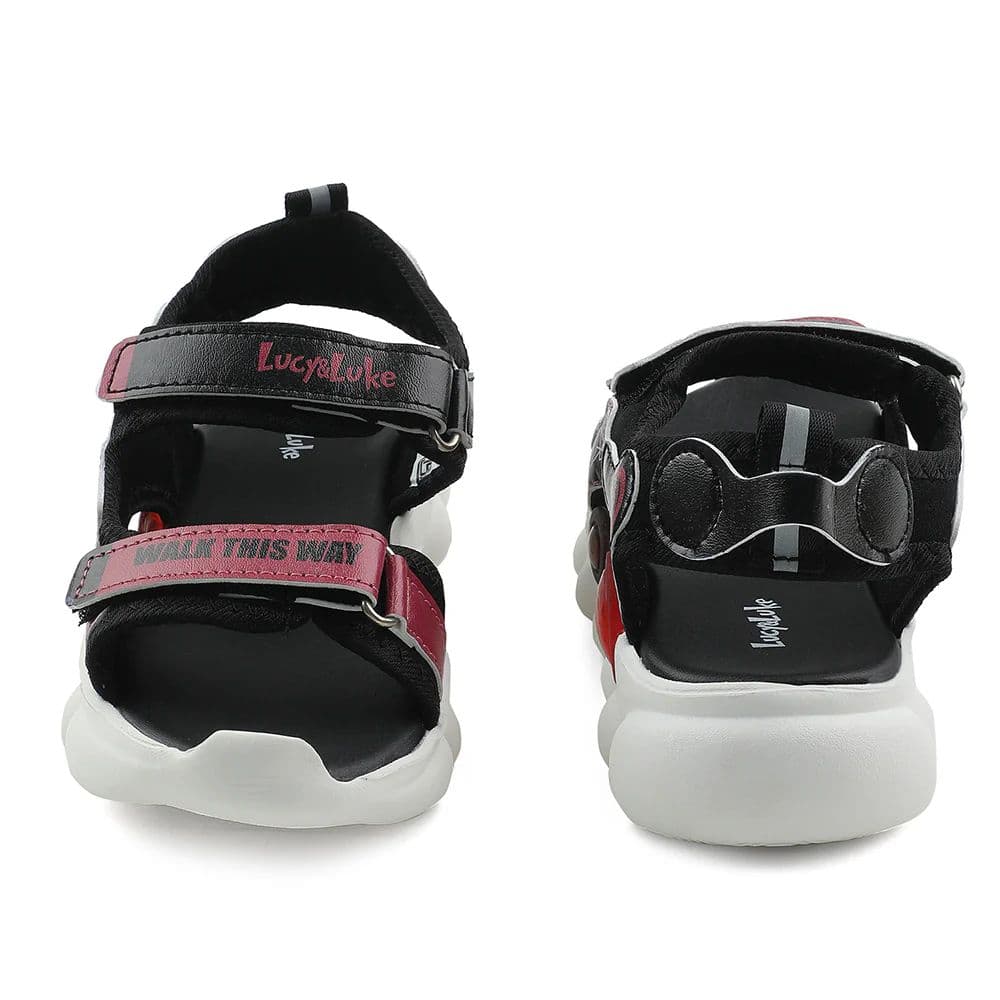 Lucy & Luke Black Casual Sandal For Kids SWINGS-1 By Liberty — photo 5