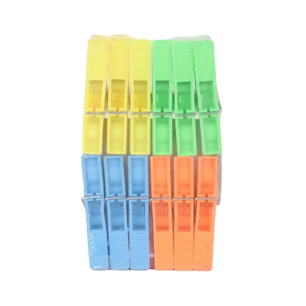 Jatin Civic Plastic Cloth Hanging Clips Set of 12 pcs | Assorted