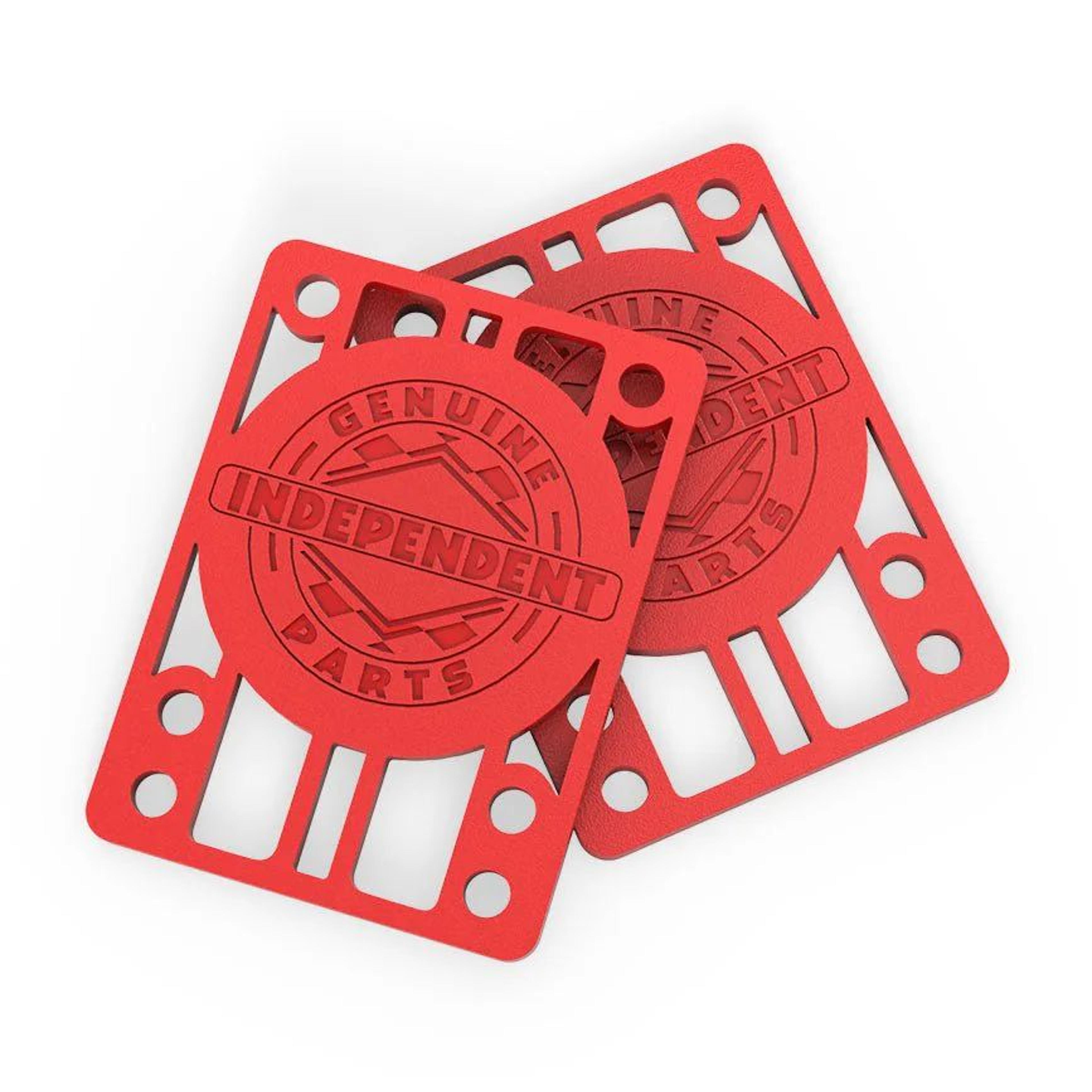 Genuine Parts Risers 1/8 in Red Independent - pack of 2
