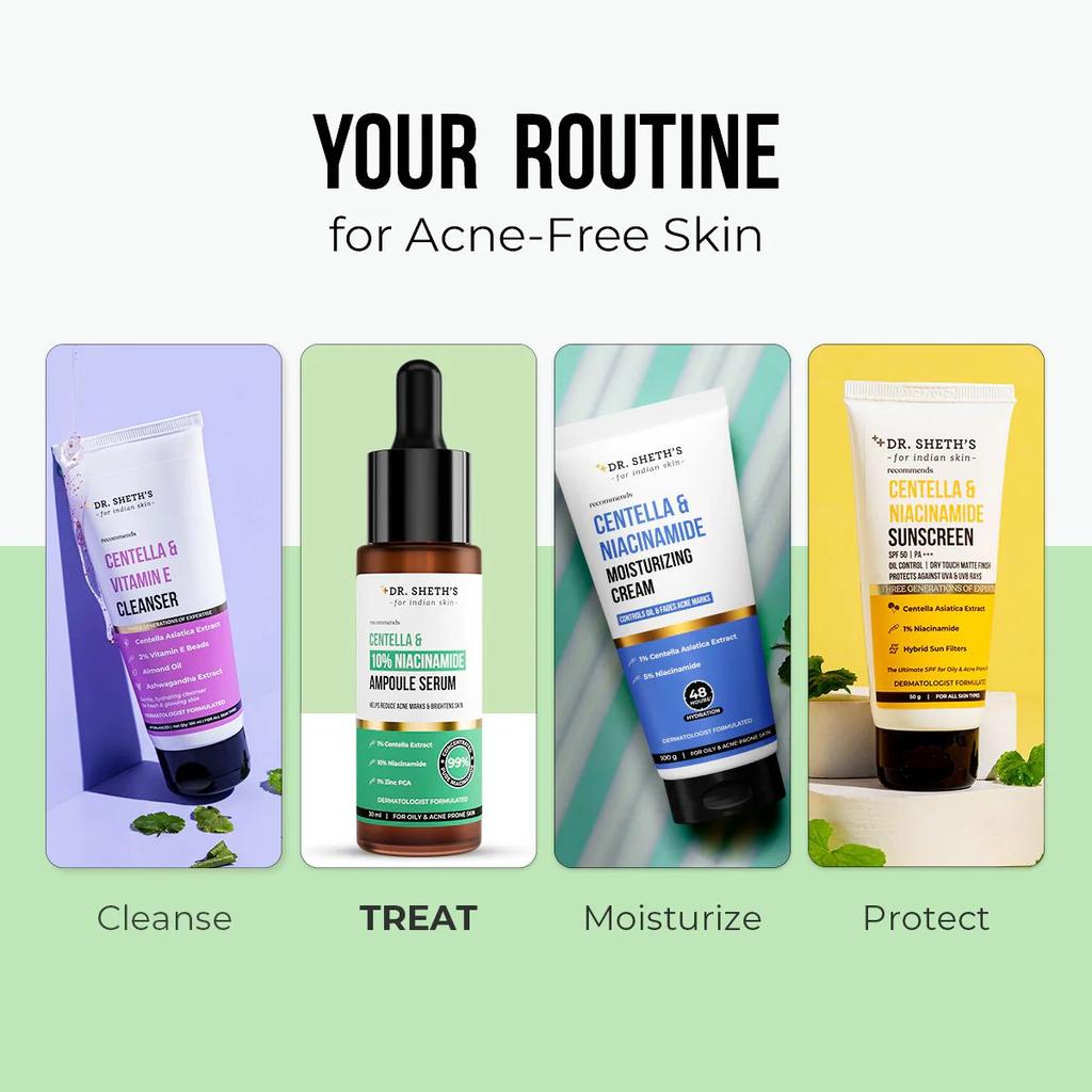 Centella & 10% Niacinamide Ampoule Serum - 10ml (Pack of 2)