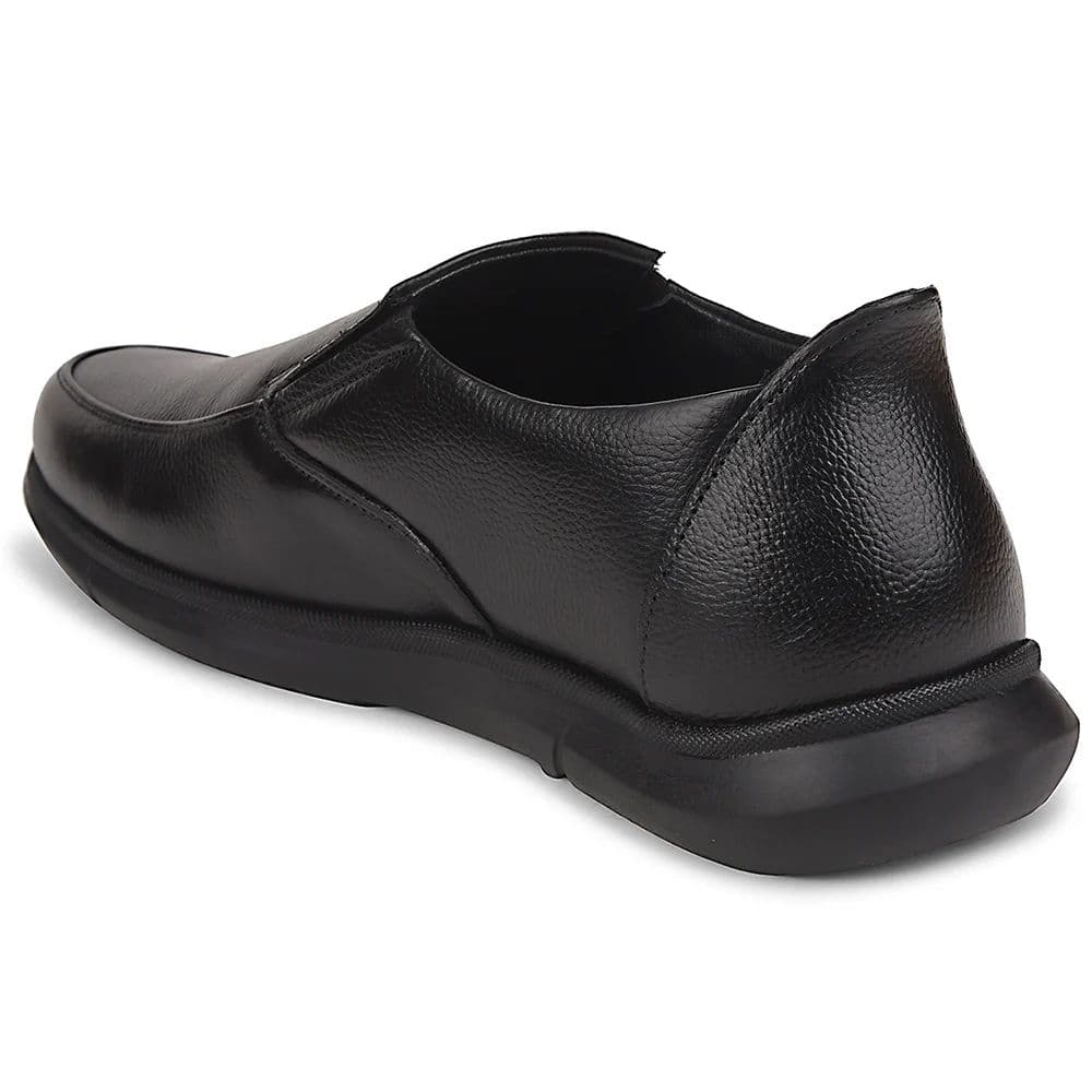 Healers Black Formal Non Lacing Moccasins For Men SCL-1 By Liberty — photo 4