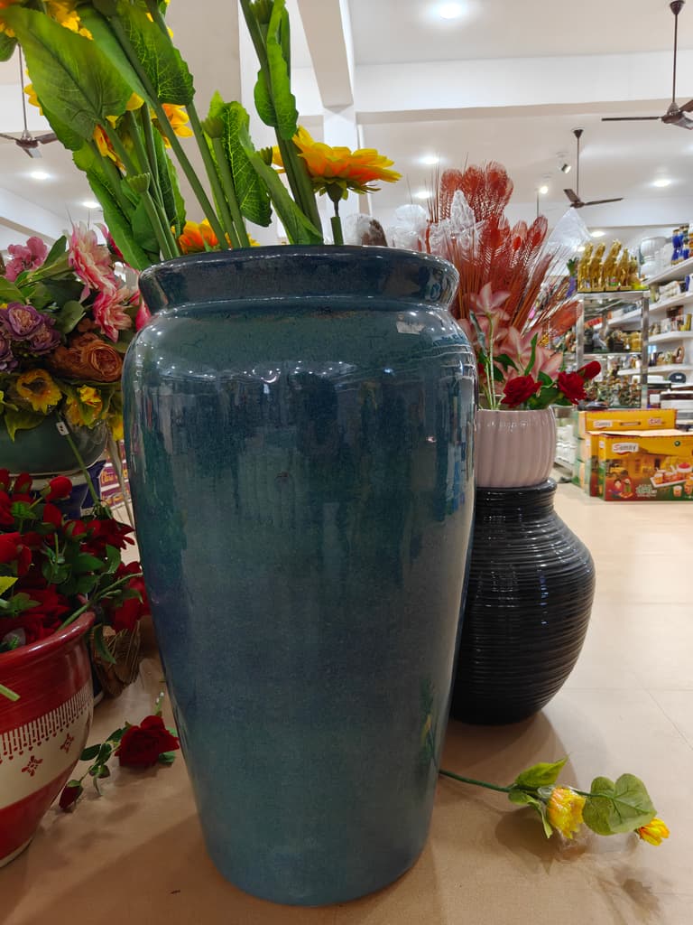 Blue Vase with Flowers | Ceramic | Decorative | Unknown
