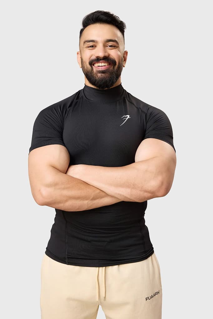 High Neck Compression T-shirt Black — photo 2