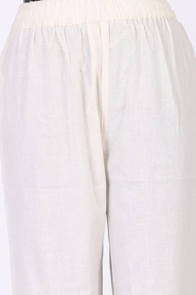 White and Green Floral Printed Kota Straight Kurta with Straight Pants and Dupatta Set — photo 8