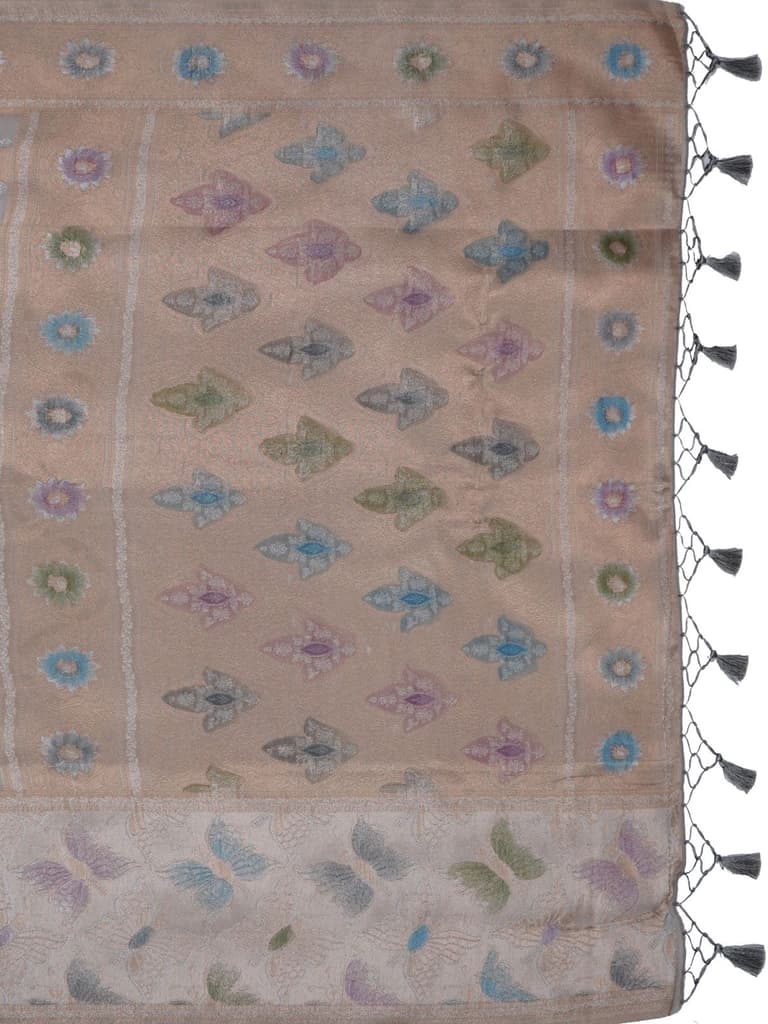 Mimosa Women's Woven Design Banarasi Style Art Silk Saree With Blouse Piece : SA00002065GYFREE — photo 6