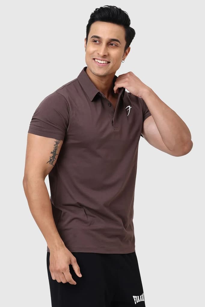 Polo T-shirt Brown — S