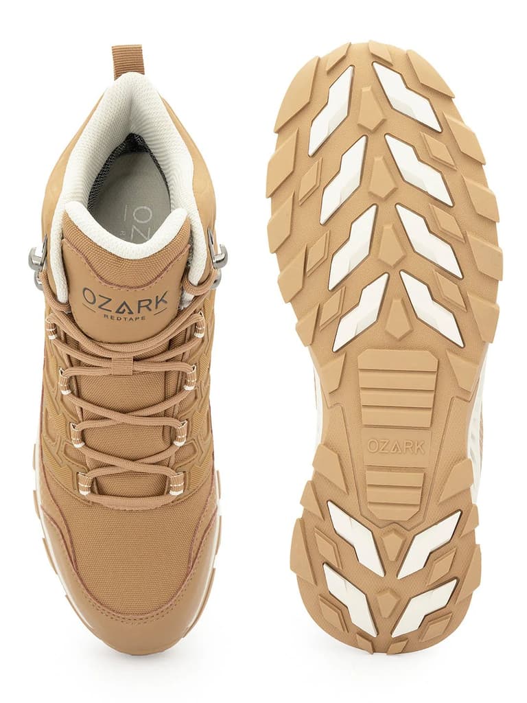 Tan Trekking Shoes for Men | High-Top Outdoor — photo 5