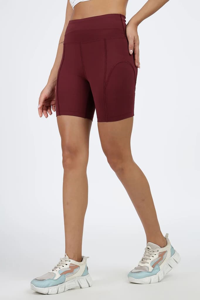 Timeless Nylon Shorts Maroon — XS