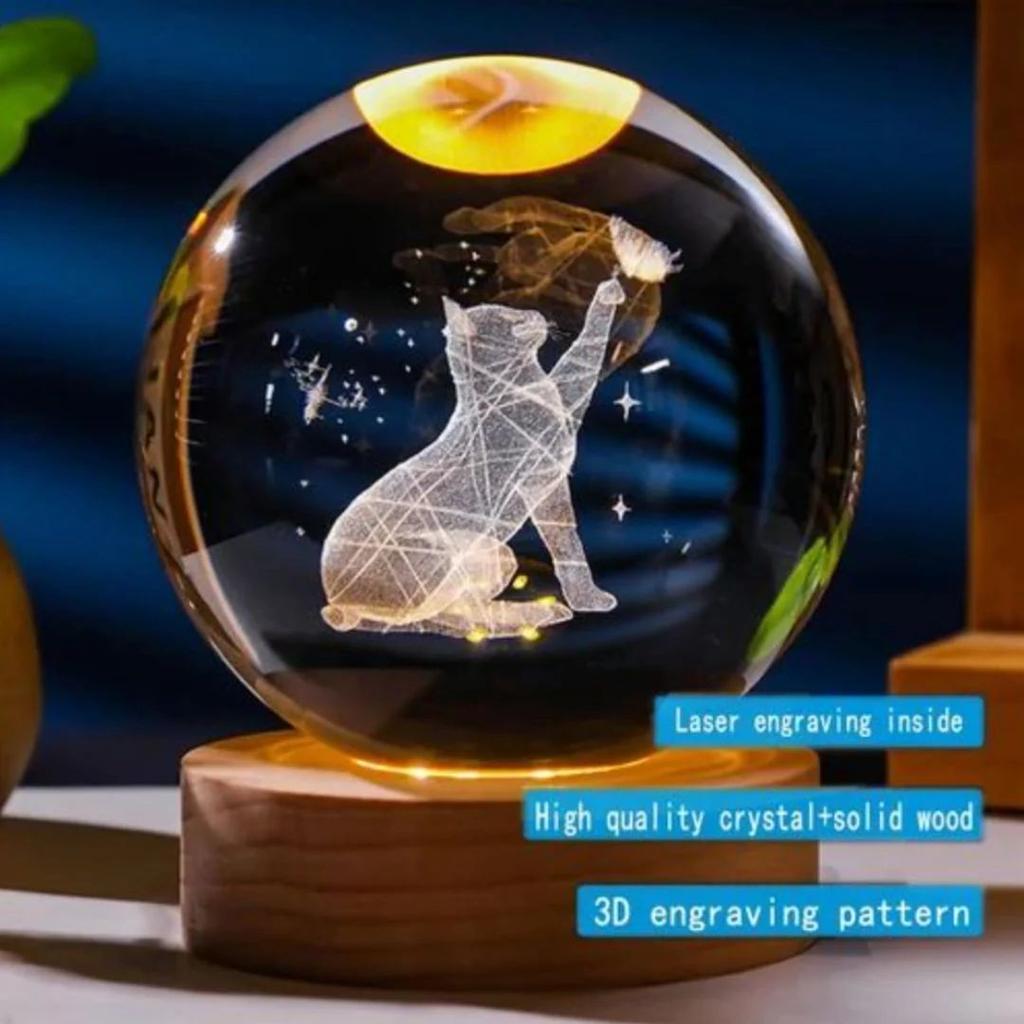 Cute Cat Crystal Lamp | The Purr-fect Present for Pet Parents — photo 2