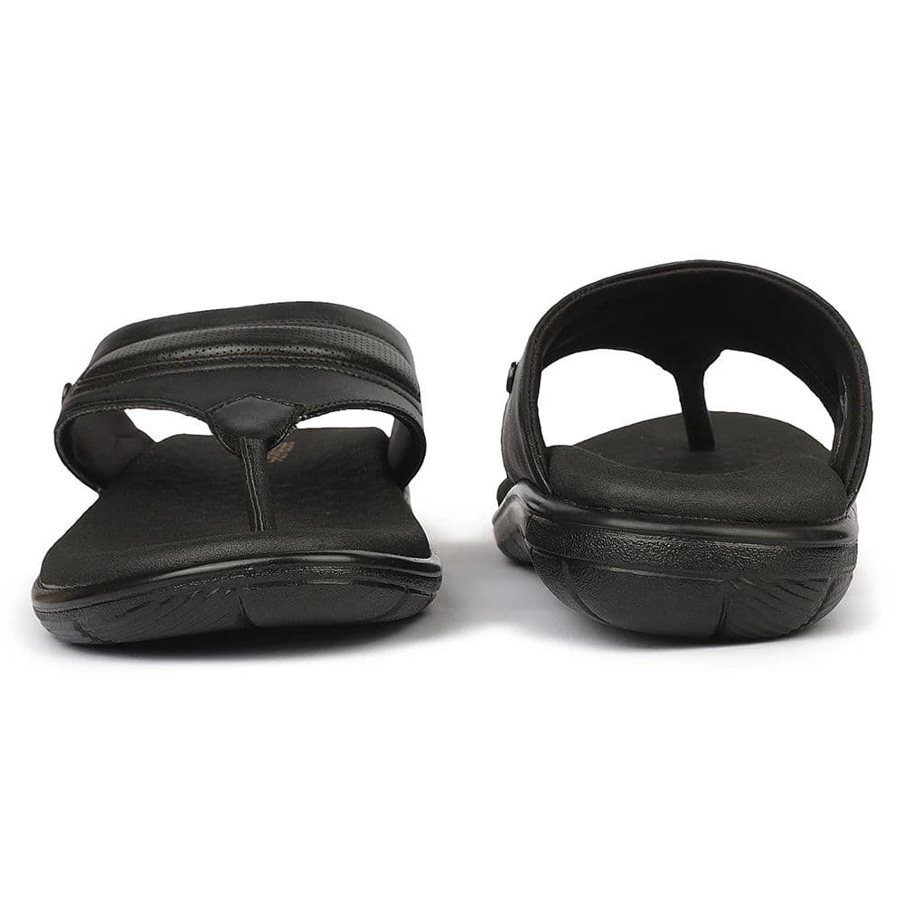 Healers MDG-3 Everyday Comfort Black Formal Slip on Slippers for Men By Liberty — photo 7