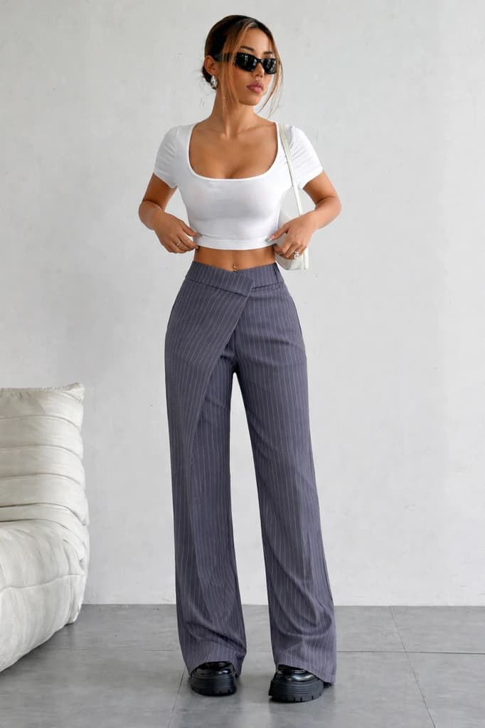 Off Front Pleat Tailored Trousers — photo 4