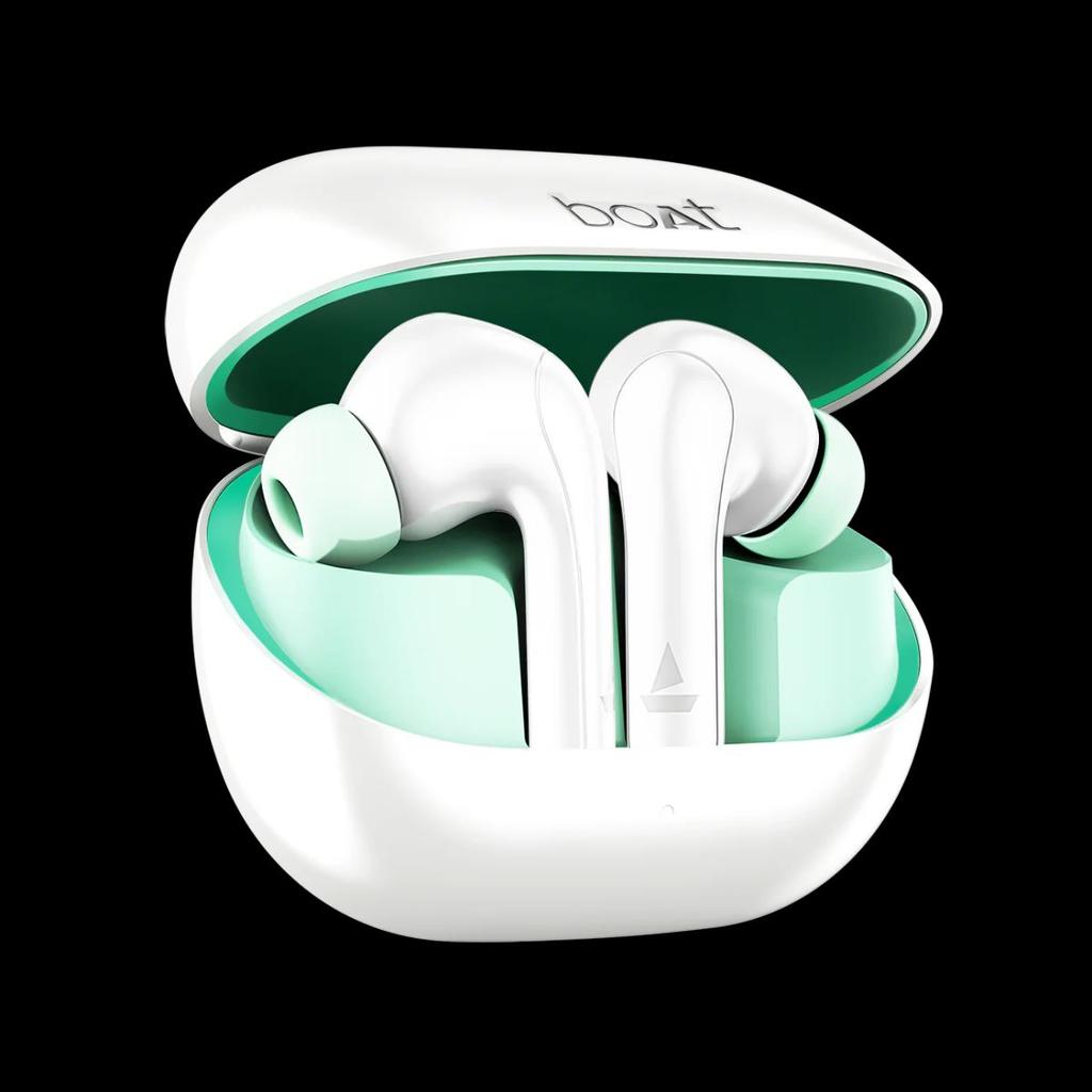 boAt Airdopes 155 | Wireless Earbuds with 40 Hours Playback, ENx™ with Quad Mics, Bluetooth v5.3 — Ivory White