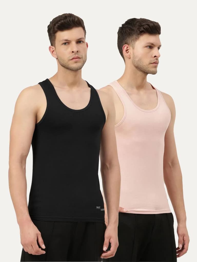 Twin Skin Organic Bamboo Vest - Comfort Fit (Pack of 2) — photo 12