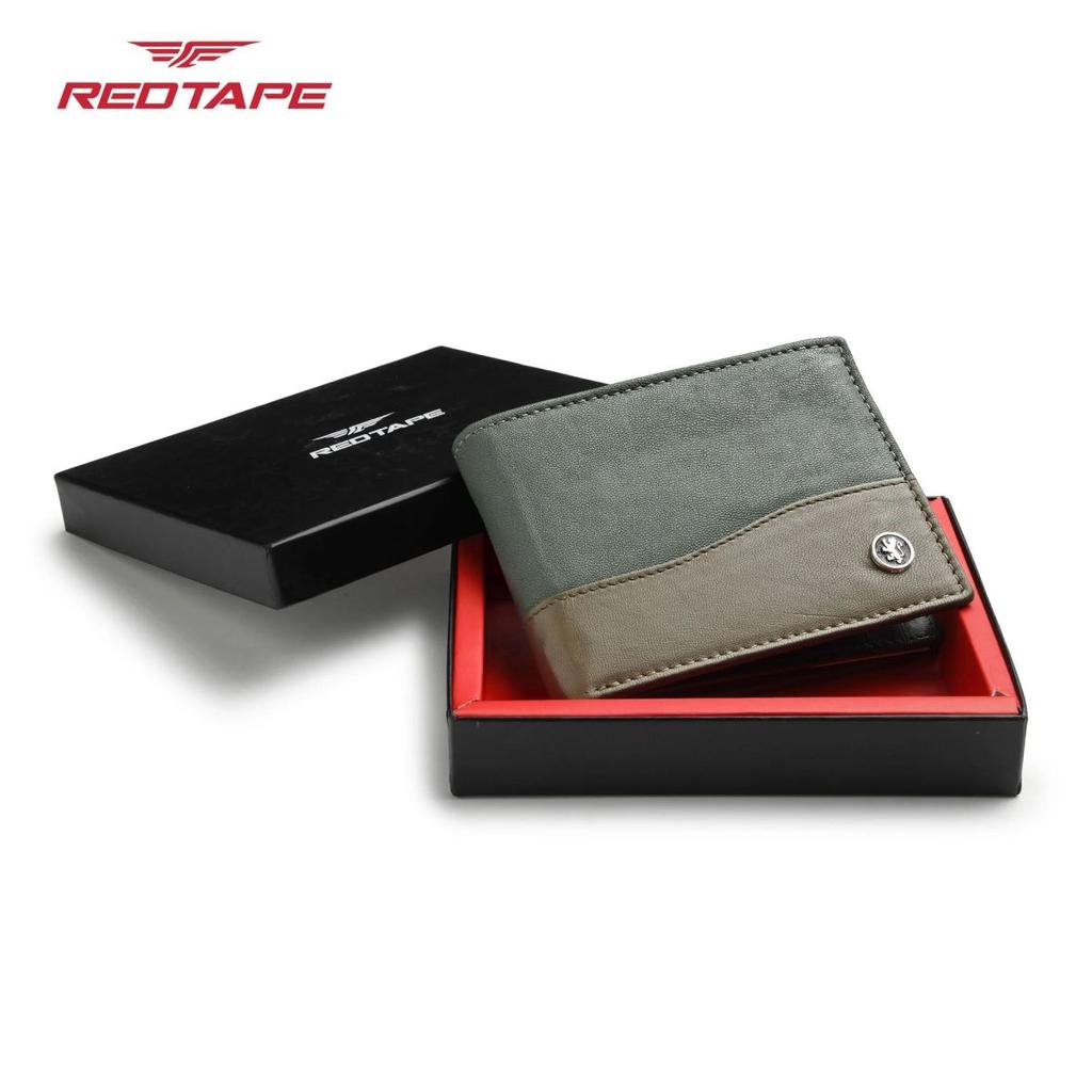 Men’s Green Dk.Taupe Colorblocked Genuine Leather Wallet — photo 5