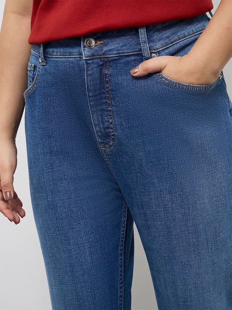 Gia Blue Mid Wash High-Rise Jeans — photo 3