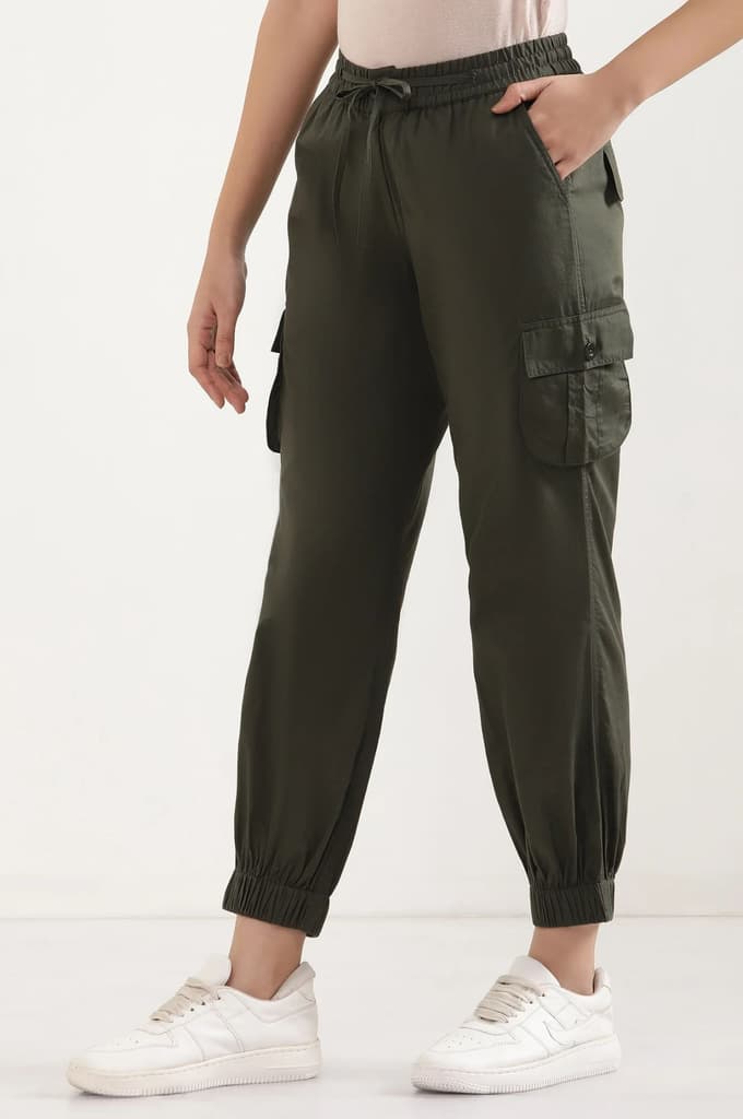 Green Six Pocket Cargo Paants — photo 3