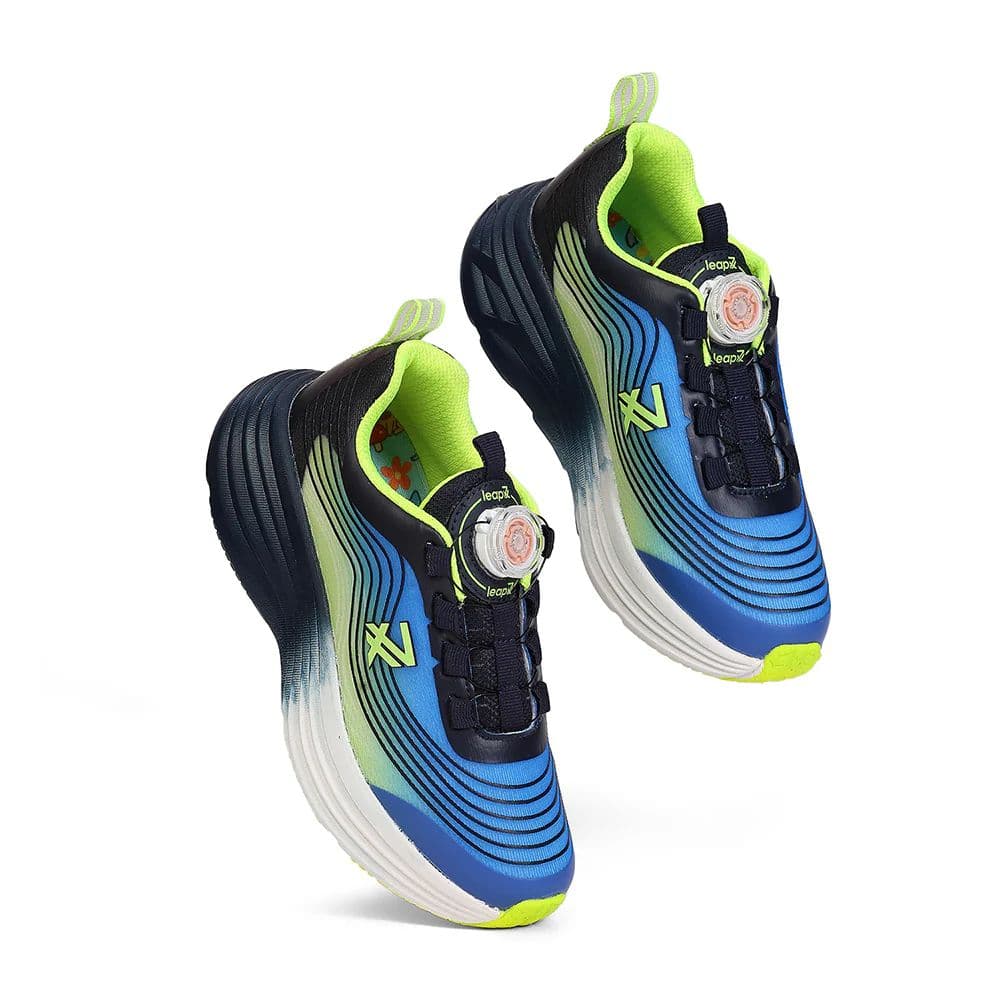 Leap7X LOTO-6 Kids' Royal Blue Walking Shoes - TWISTS & GO with Colorblock Design — photo 7