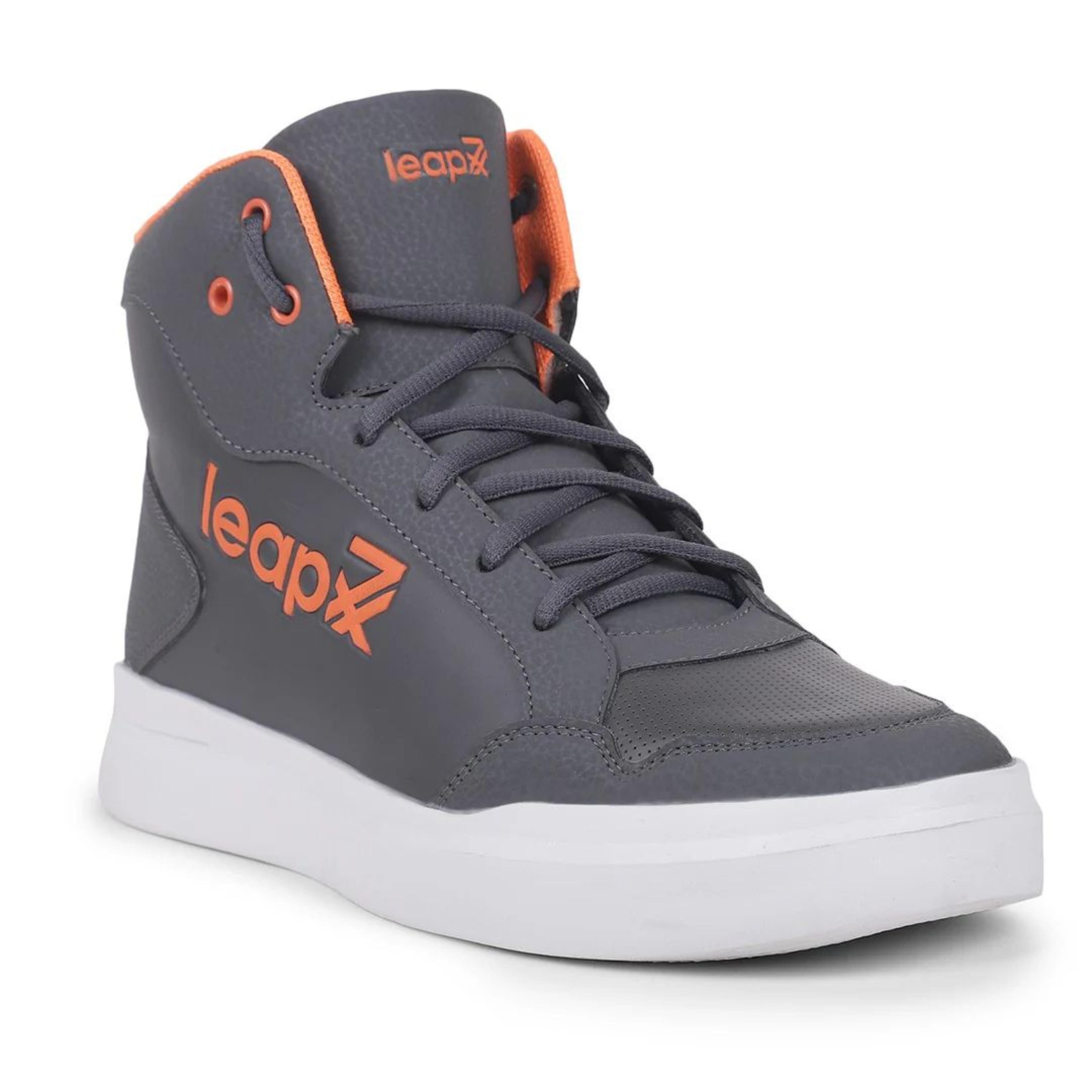 Leap7x Casual Grey Lacing Sneakers VENOUR-1E By Liberty