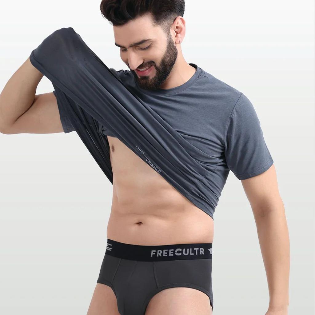 Men's Anti-Bacterial Micro Modal Brief in Contrast Waistband (Pack of 1)