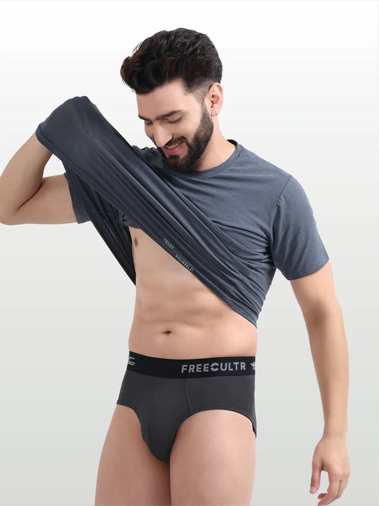 Men's Anti-Bacterial Micro Modal Brief in Contrast Waistband (Pack of 1)