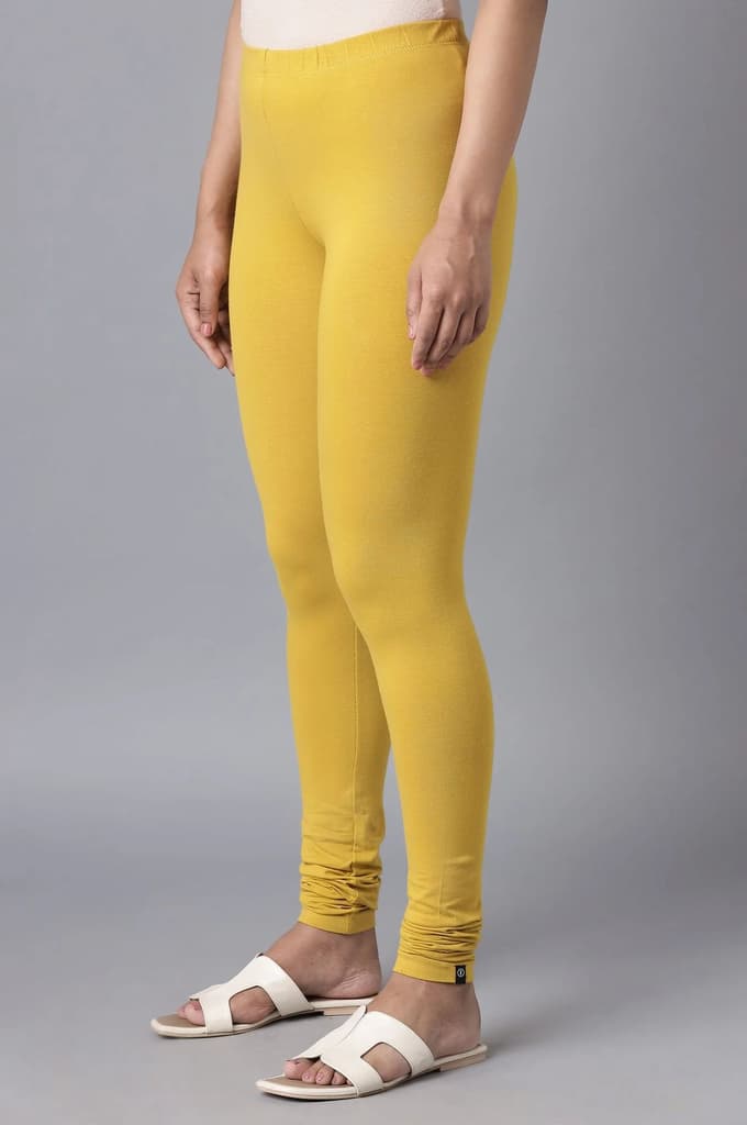 Yellow Skin Fit Churidar — photo 3