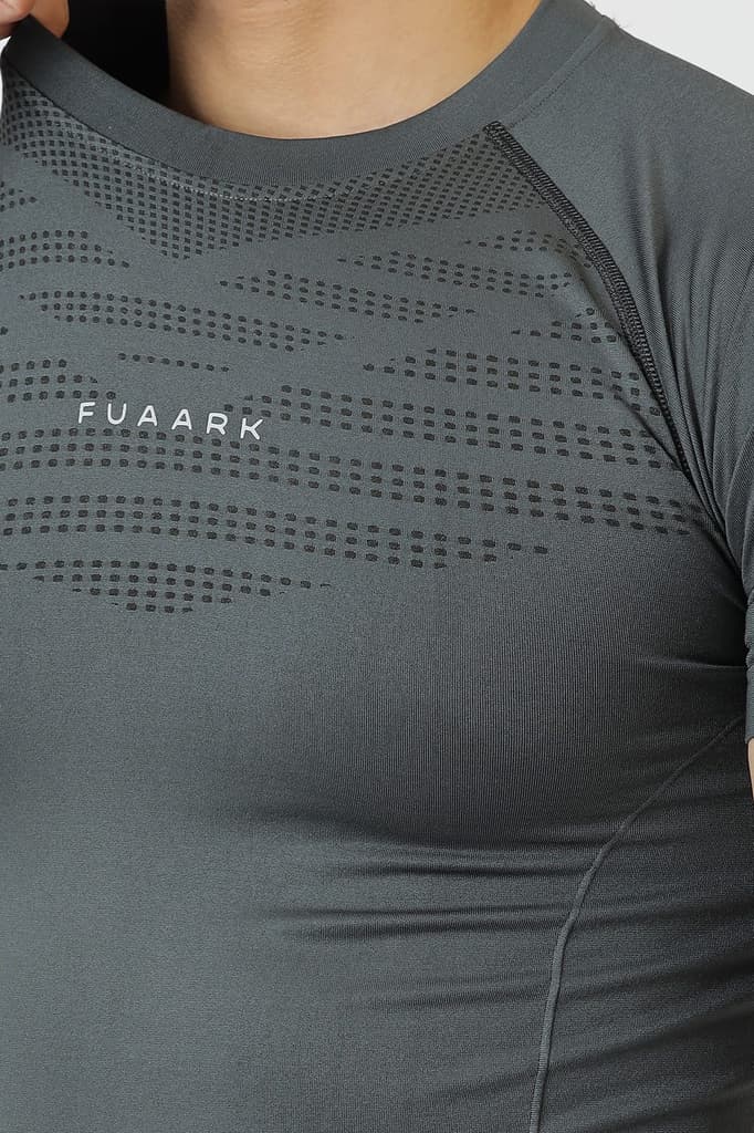 Power Seamless T-shirt Grey/Fuaark — photo 7