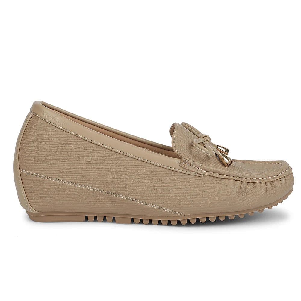 Healers Beige Casual Flat Ballerina for Women ZQ-FDBL-18 by Liberty — photo 2