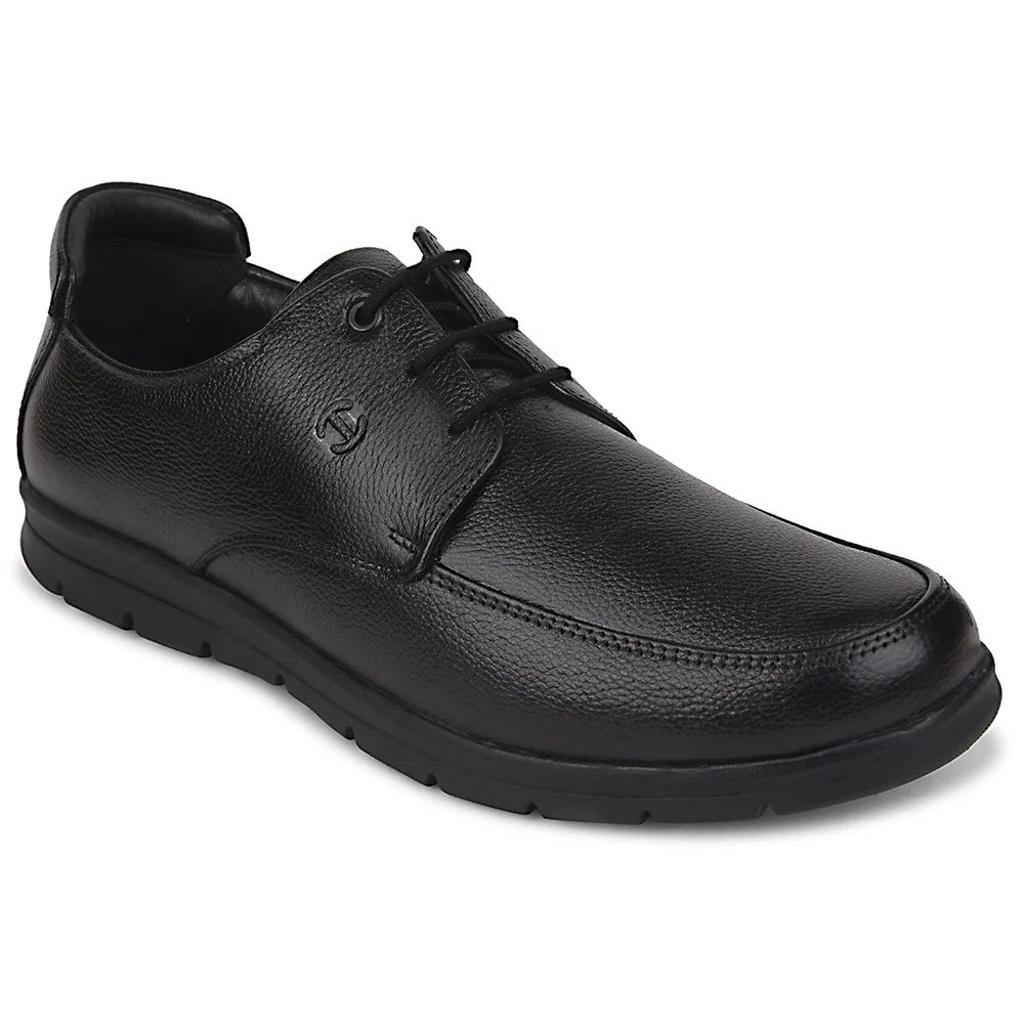 Healers Black Formal Lacing Derby Shoes For Men J757-15 By Liberty