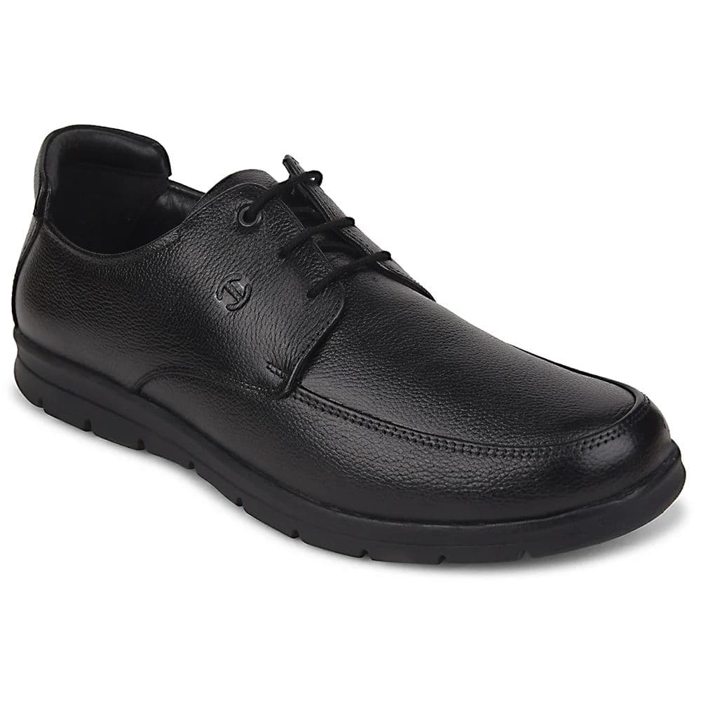Healers Black Formal Lacing Derby Shoes For Men J757-15 By Liberty