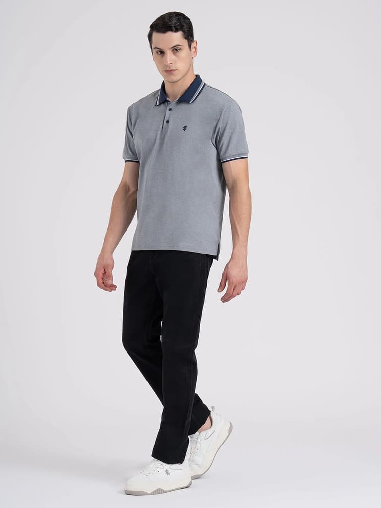 Jacquard Collar Polo T-shirt for Men | Premium Comfort | Sharp Look — photo 5