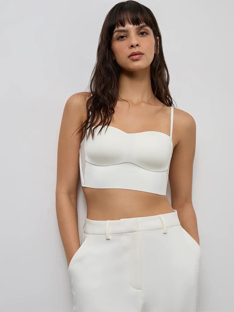 Wunderlove Ivory Padded Bandeau Shapewear Bra