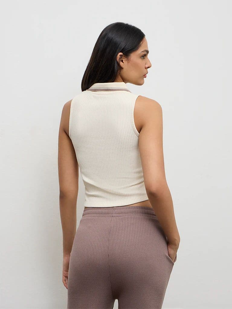 Nuoflexx Cream Ribbed Top — photo 4
