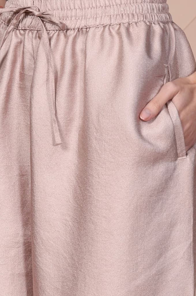 Mauve Solid Tapered Pant — photo 7