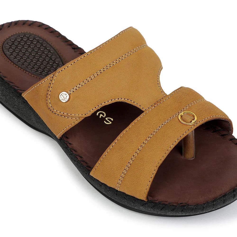 Healers Tan Casual Flat Sandal for Women JFL-80 by Liberty — photo 5