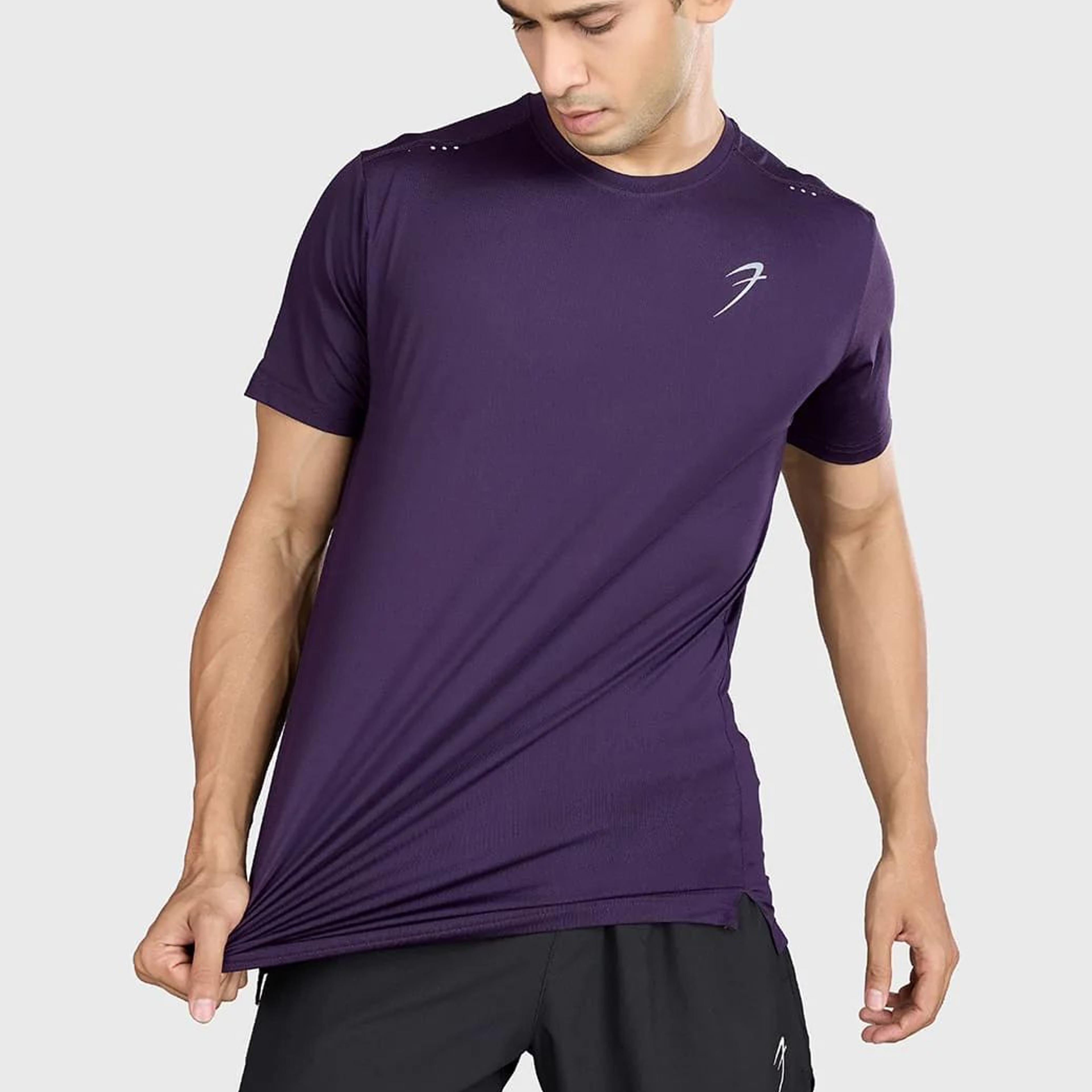 Laser Cut Running T-shirt Violet