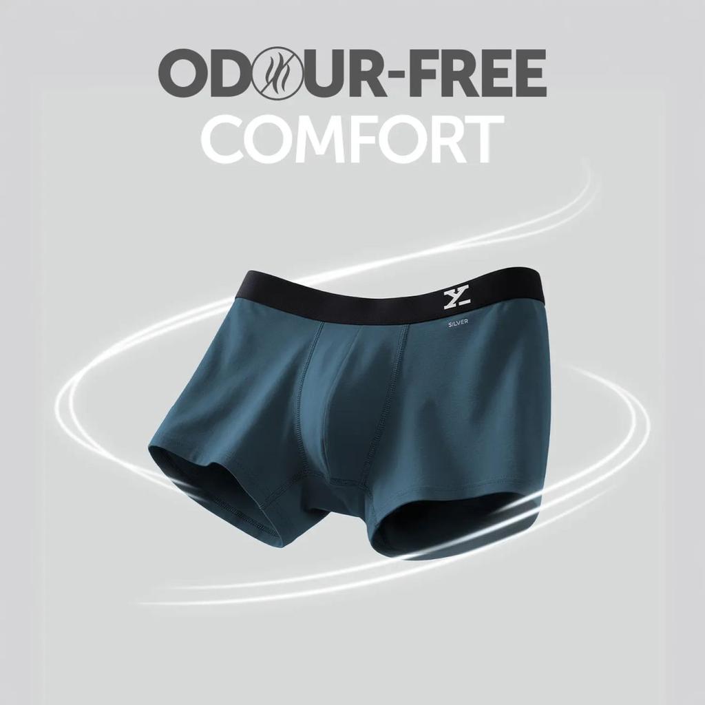 Aero Silver Cotton Trunks Steel Blue — photo 2