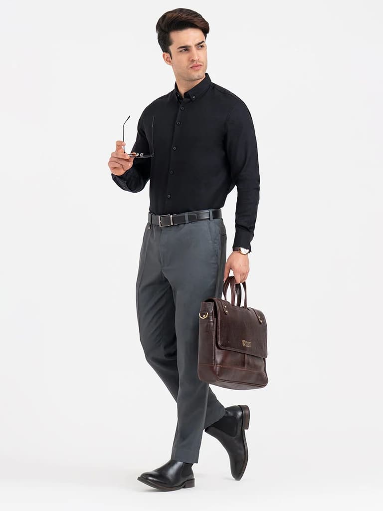 Shirts for Men in Black | Birdeye Full Sleeve Formal Shirt — photo 5