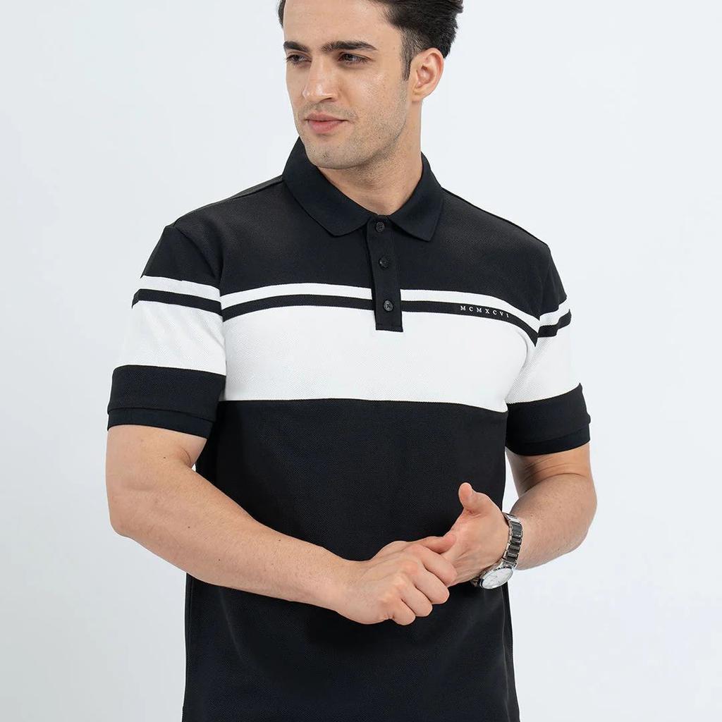 T Shirts for Men in Black | Polo Half Sleeve T Shirt