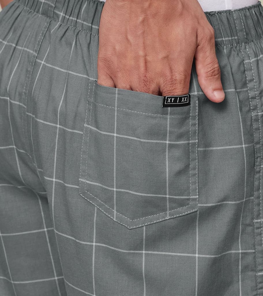 Checkmate Combed Cotton Boxers Frosty Grey — photo 6