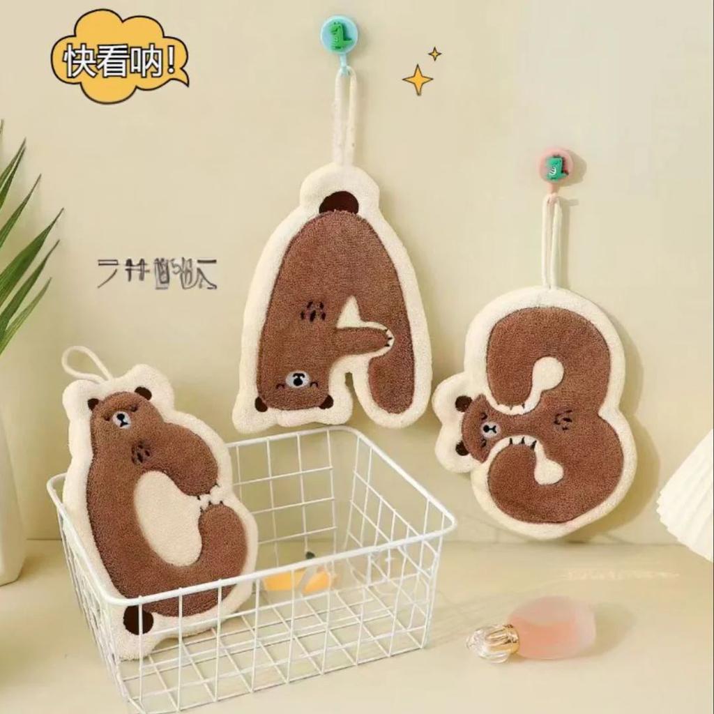 Cute Bear Alphabet Hand Towels – Super Absorbent n Plush — photo 3