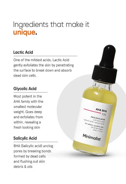 AHA BHA 10% Face Exfoliator