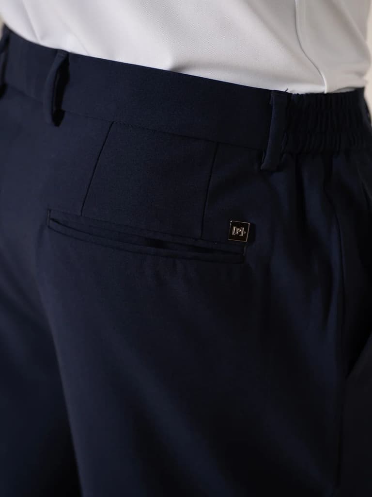 Uplift Navy 247 Relaxed Fit Smart Formal Trousers — photo 6